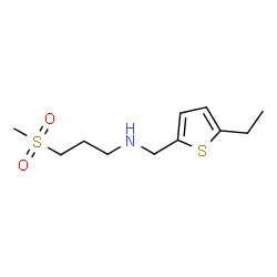ChemSpider 2D Image | N-[(5-Ethyl-2-thienyl)methyl]-3-(methylsulfonyl)-1-propanamine | C11H19NO2S2