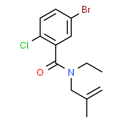ChemSpider 2D Image | 5-Bromo-2-chloro-N-ethyl-N-(2-methyl-2-propen-1-yl)benzamide | C13H15BrClNO