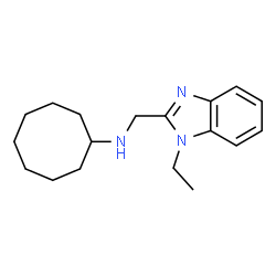 ChemSpider 2D Image | N-[(1-Ethyl-1H-benzimidazol-2-yl)methyl]cyclooctanamine | C18H27N3