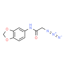 ChemSpider 2D Image | 2-Azido-N-(1,3-benzodioxol-5-yl)acetamide | C9H8N4O3