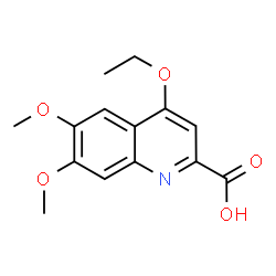 ChemSpider 2D Image | 4-Ethoxy-6,7-dimethoxy-2-quinolinecarboxylic acid | C14H15NO5