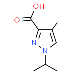ChemSpider 2D Image | 4-Iodo-1-isopropyl-1H-pyrazole-3-carboxylic acid | C7H9IN2O2