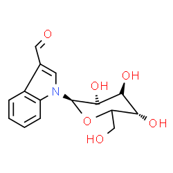 ChemSpider 2D Image | 1-[(5xi)-beta-D-ribo-Hexopyranosyl]-1H-indole-3-carbaldehyde | C15H17NO6