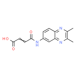 ChemSpider 2D Image | 4-[(2,3-Dimethyl-6-quinoxalinyl)amino]-4-oxo-2-butenoic acid | C14H13N3O3