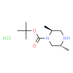 ChemSpider 2D Image | tert-butyl (2S,5R)-2,5-dimethylpiperazine-1-carboxylate hydrochloride | C11H23ClN2O2