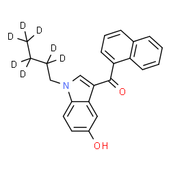 ChemSpider 2D Image | JWH 073 5-hydroxyindole metabolite-d7 | C23H14D7NO2