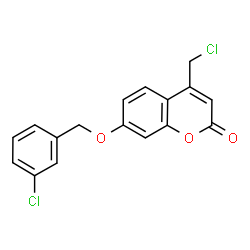 ChemSpider 2D Image | 7-[(3-Chlorobenzyl)oxy]-4-(chloromethyl)-2H-chromen-2-one | C17H12Cl2O3