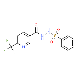 ChemSpider 2D Image | N'-(Phenylsulfonyl)-6-(trifluoromethyl)nicotinohydrazide | C13H10F3N3O3S