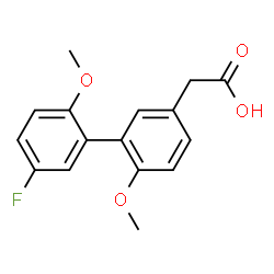 ChemSpider 2D Image | (5'-Fluoro-2',6-dimethoxy-3-biphenylyl)acetic acid | C16H15FO4