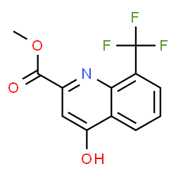 ChemSpider 2D Image | Methyl 4-hydroxy-8-(trifluoromethyl)-2-quinolinecarboxylate | C12H8F3NO3