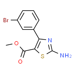 ChemSpider 2D Image | methyl 2-amino-4-(3-bromophenyl)thiazole-5-carboxylate | C11H9BrN2O2S