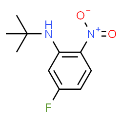 ChemSpider 2D Image | N-(tert-Butyl)-5-fluoro-2-nitroaniline | C10H13FN2O2