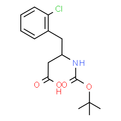 ChemSpider 2D Image | 4-(2-Chlorophenyl)-3-({[(2-methyl-2-propanyl)oxy]carbonyl}amino)butanoic acid | C15H20ClNO4