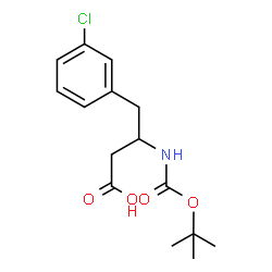 ChemSpider 2D Image | 4-(3-Chlorophenyl)-3-({[(2-methyl-2-propanyl)oxy]carbonyl}amino)butanoic acid | C15H20ClNO4
