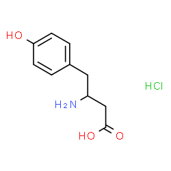 ChemSpider 2D Image | 3-Amino-4-(4-hydroxyphenyl)butanoic acid hydrochloride (1:1) | C10H14ClNO3