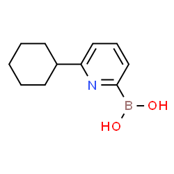 ChemSpider 2D Image | (6-Cyclohexyl-2-pyridinyl)boronic acid | C11H16BNO2
