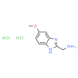 ChemSpider 2D Image | 1-(5-Methoxy-1H-benzimidazol-2-yl)methanamine dihydrochloride | C9H13Cl2N3O