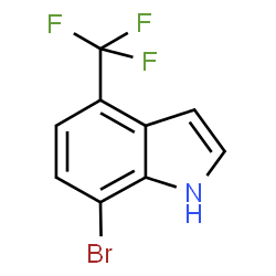 ChemSpider 2D Image | 7-Bromo-4-(trifluoromethyl)-1H-indole | C9H5BrF3N