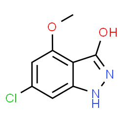 ChemSpider 2D Image | 6-Chloro-4-methoxy-1,2-dihydro-3H-indazol-3-one | C8H7ClN2O2