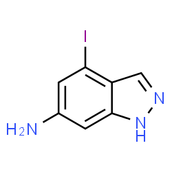 ChemSpider 2D Image | 4-Iodo-1H-indazol-6-amine | C7H6IN3