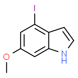 ChemSpider 2D Image | 4-Iodo-6-methoxy-1H-indole | C9H8INO