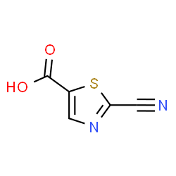 ChemSpider 2D Image | 2-Cyano-1,3-thiazole-5-carboxylic acid | C5H2N2O2S