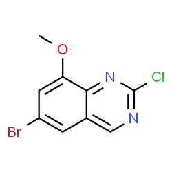 ChemSpider 2D Image | 6-Bromo-2-chloro-8-methoxyquinazoline | C9H6BrClN2O