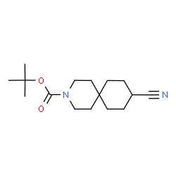 ChemSpider 2D Image | tert-butyl 9-cyano-3-azaspiro[5.5]undecane-3-carboxylate | C16H26N2O2