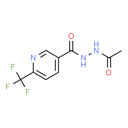 ChemSpider 2D Image | N'-Acetyl-6-(trifluoromethyl)nicotinohydrazide | C9H8F3N3O2