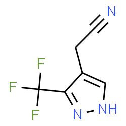 ChemSpider 2D Image | [3-(Trifluoromethyl)-1H-pyrazol-4-yl]acetonitrile | C6H4F3N3