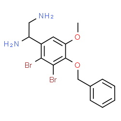ChemSpider 2D Image | 1-[4-(Benzyloxy)-2,3-dibromo-5-methoxyphenyl]-1,2-ethanediamine | C16H18Br2N2O2