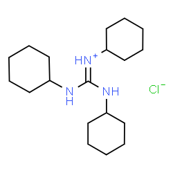 ChemSpider 2D Image | N-Cyclohexyl[bis(cyclohexylamino)]methaniminium chloride | C19H36ClN3