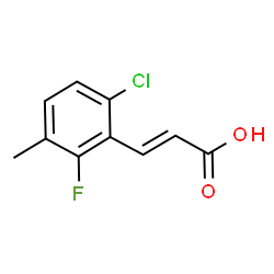 ChemSpider 2D Image | (2E)-3-(6-Chloro-2-fluoro-3-methylphenyl)acrylic acid | C10H8ClFO2
