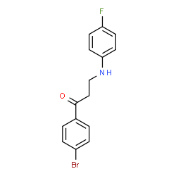 ChemSpider 2D Image | 1-(4-bromophenyl)-3-(4-fluoroanilino)-1-propanone | C15H13BrFNO