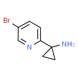 ChemSpider 2D Image | 1-(5-Bromo-2-pyridinyl)cyclopropanamine | C8H9BrN2