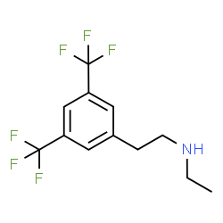 ChemSpider 2D Image | 2-[3,5-Bis(trifluoromethyl)phenyl]-N-ethylethanamine | C12H13F6N