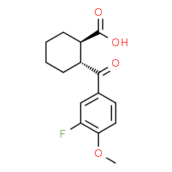 ChemSpider 2D Image | (1R,2R)-2-(3-Fluoro-4-methoxybenzoyl)cyclohexanecarboxylic acid | C15H17FO4