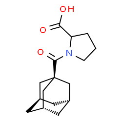 ChemSpider 2D Image | 1-[(3s,5s,7s)-Adamantan-1-ylcarbonyl]proline | C16H23NO3