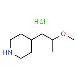 ChemSpider 2D Image | 4-(2-methoxypropyl)piperidine hydrochloride | C9H20ClNO