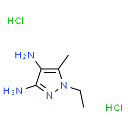 ChemSpider 2D Image | 1-ethyl-5-methylpyrazole-3,4-diamine dihydrochloride | C6H14Cl2N4
