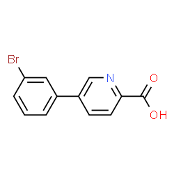 ChemSpider 2D Image | 5-(3-Bromophenyl)-2-pyridinecarboxylic acid | C12H8BrNO2