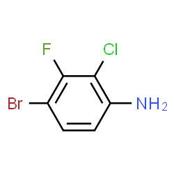 ChemSpider 2D Image | 4-Bromo-2-chloro-3-fluoroaniline | C6H4BrClFN