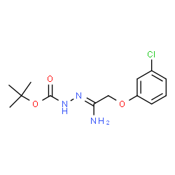 ChemSpider 2D Image | 1,1-Dimethylethyl 2-[2-(3-chlorophenoxy)-1-iminoethyl]hydrazinecarboxylate | C13H18ClN3O3