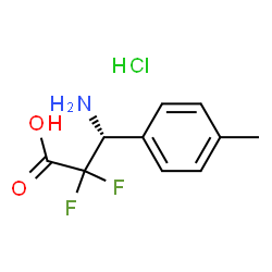 ChemSpider 2D Image | (3R)-3-Amino-2,2-difluoro-3-(4-methylphenyl)propanoic acid hydrochloride (1:1) | C10H12ClF2NO2