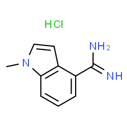 ChemSpider 2D Image | 1-METHYLINDOLE-4-CARBOXIMIDAMIDE HYDROCHLORIDE | C10H12ClN3