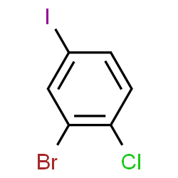 ChemSpider 2D Image | 2-Bromo-1-chloro-4-iodobenzene | C6H3BrClI