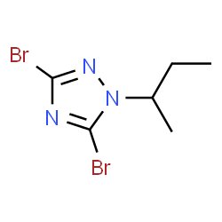 ChemSpider 2D Image | 3,5-Dibromo-1-sec-butyl-1H-1,2,4-triazole | C6H9Br2N3