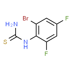 ChemSpider 2D Image | 1-(2-Bromo-4,6-difluorophenyl)thiourea | C7H5BrF2N2S