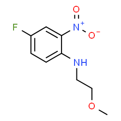 ChemSpider 2D Image | 4-Fluoro-N-(2-methoxyethyl)-2-nitroaniline | C9H11FN2O3