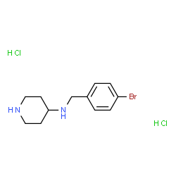 ChemSpider 2D Image | N-(4-Bromobenzyl)-4-piperidinamine dihydrochloride | C12H19BrCl2N2